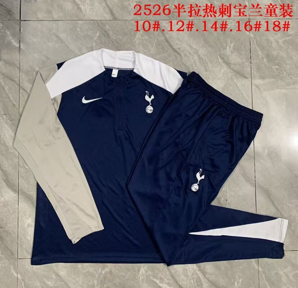 Kids Tottenham 25/26 Tracksuit - Navy Blue